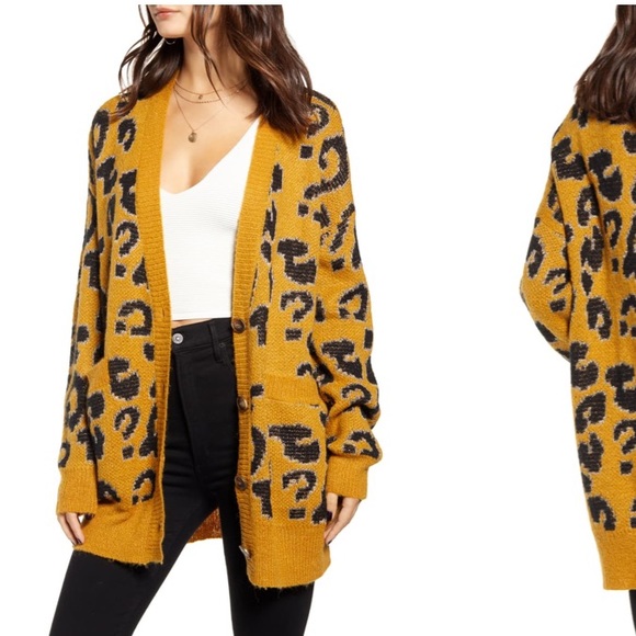 J.O.A. Tops - REVOLVE J.O.A Metallic Leopard Print Cardigan